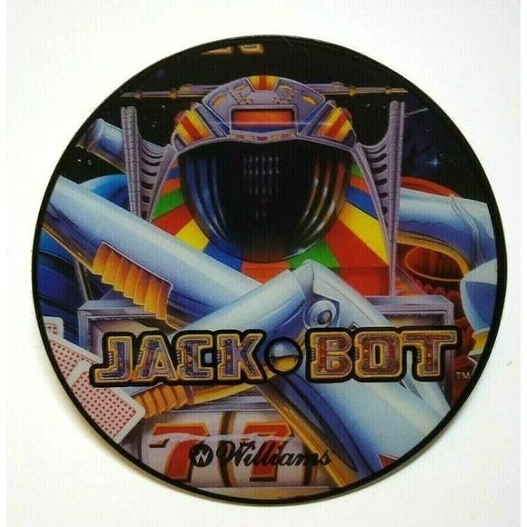 Jackbot COASTER Pinball Original NOS Plastic Promo Pinbot Robot 1995 Vintage - Picture 1 of 6